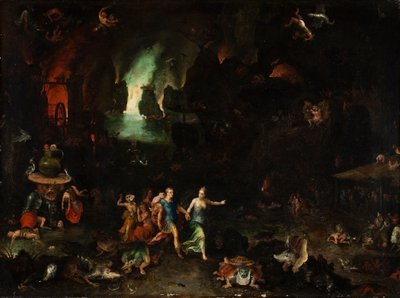 Aeneas and the Cumaean Sibyl in the Underworld by Jan the Elder Brueghel